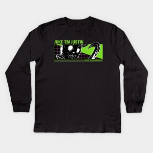 Juke 'em Justin Kids Long Sleeve T-Shirt